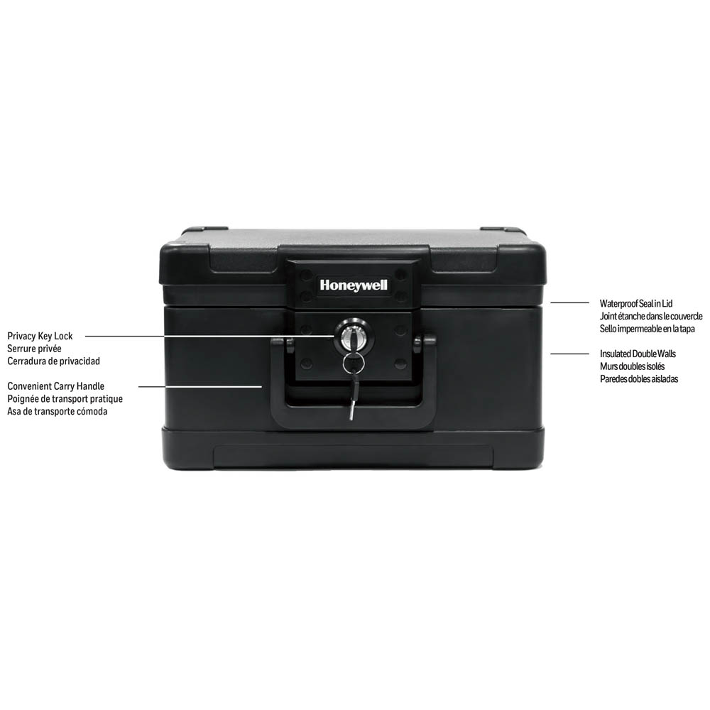 Honeywell Lightweight 30 Minute Fire Safe and Waterproof Chest with Carry Handle - 1502 (.15 cu ft.) - Image 3
