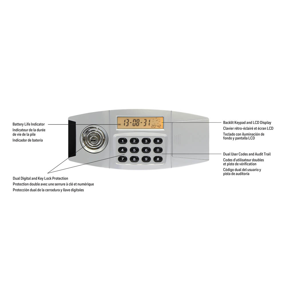 Honeywell 2114 Fire and Water Resistant Steel Security Digital Safe (1.07 cu ft.) - Image 6