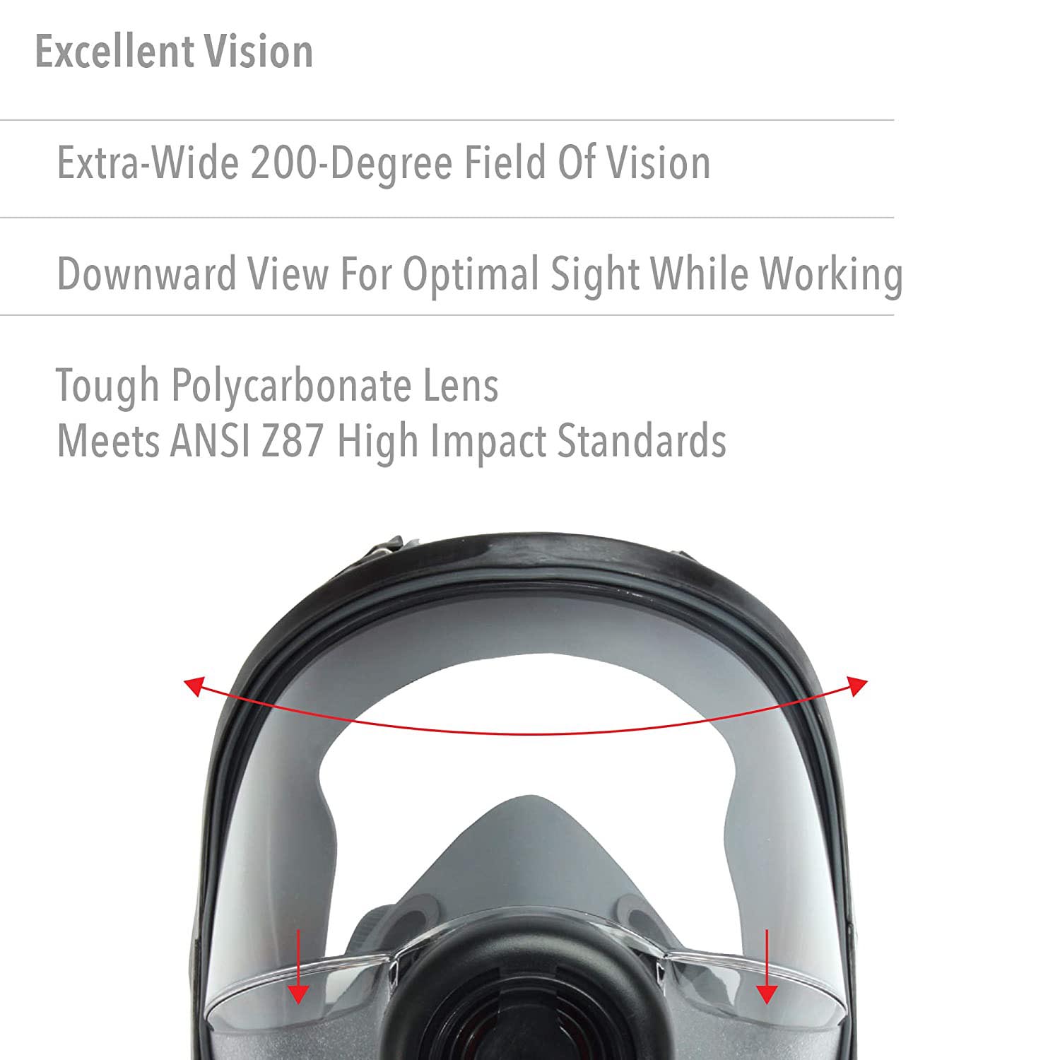 Honeywell North 5400 Series Full Face Respirator with Dual Cartridge Connectors for N Series Filters - Image 4