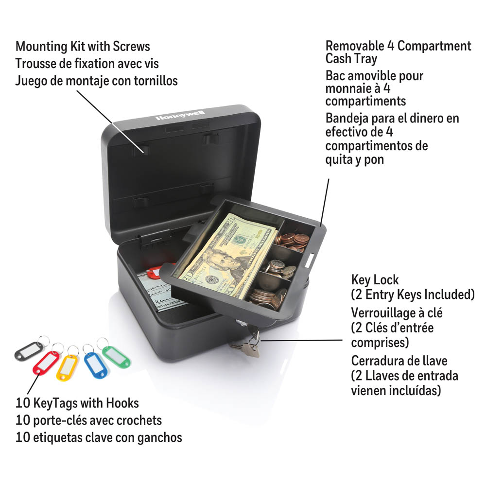 Honeywell 6111 Convertible Cash and Key Box (10 Keys) - Image 7