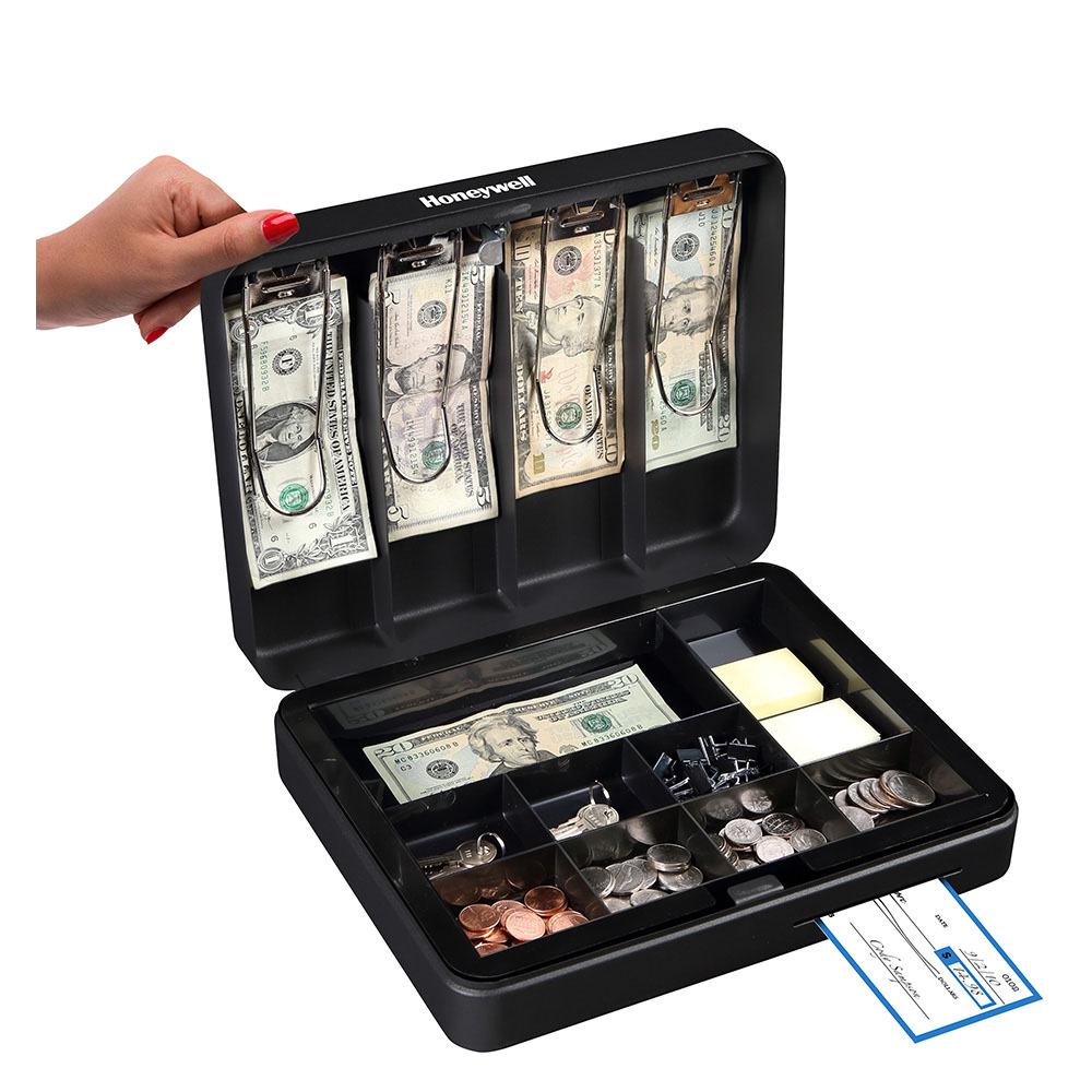 Honeywell 6113 Deluxe Steel Cash Box (5 Bill/8 Coin Slots) - Image 2