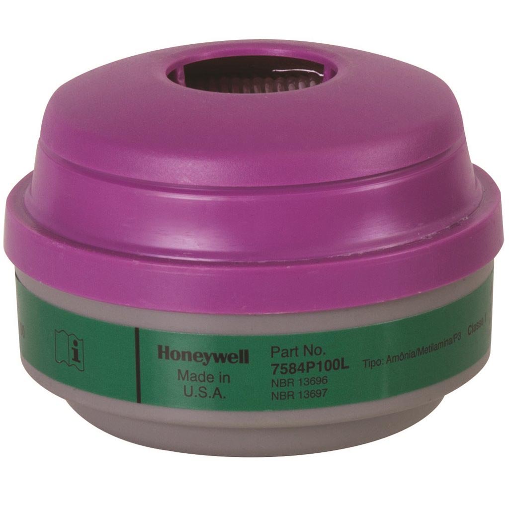 Honeywell North Ammonia/Methylamine Respirator Cartridge and P100 Filter, 2 Pack - 7584P100L - Image 2