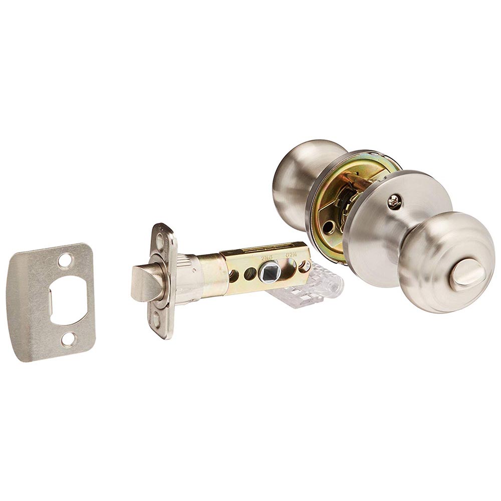 Honeywell Classic Privacy Door Knob, Satin Nickel, 8101302 - Image 4