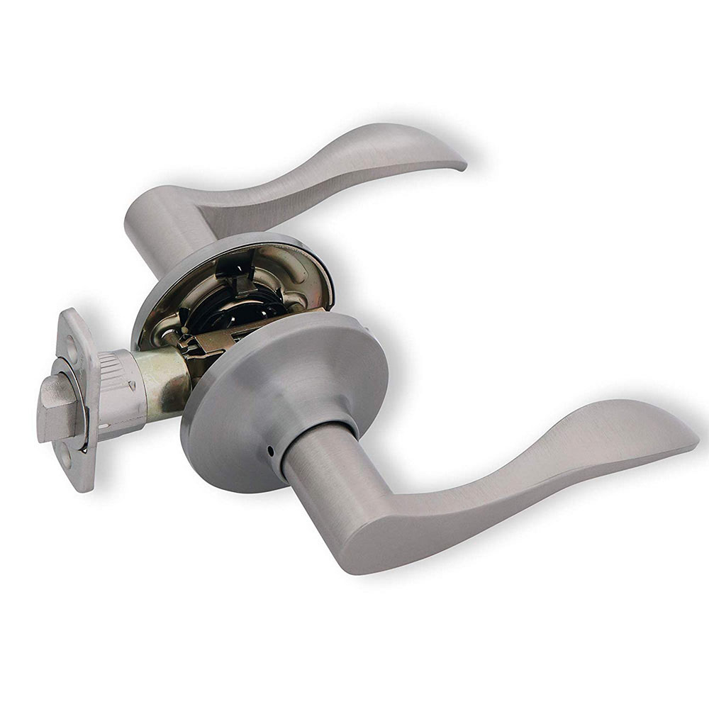 Honeywell Wave Passage Door Lever, Satin Nickel, 8106303 - Image 3