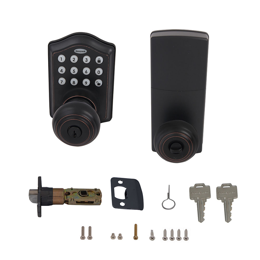 Honeywell Electronic Entry Knob Door Lock with Keypad in Oil Rubbed Bronze, 8732401 - Image 2