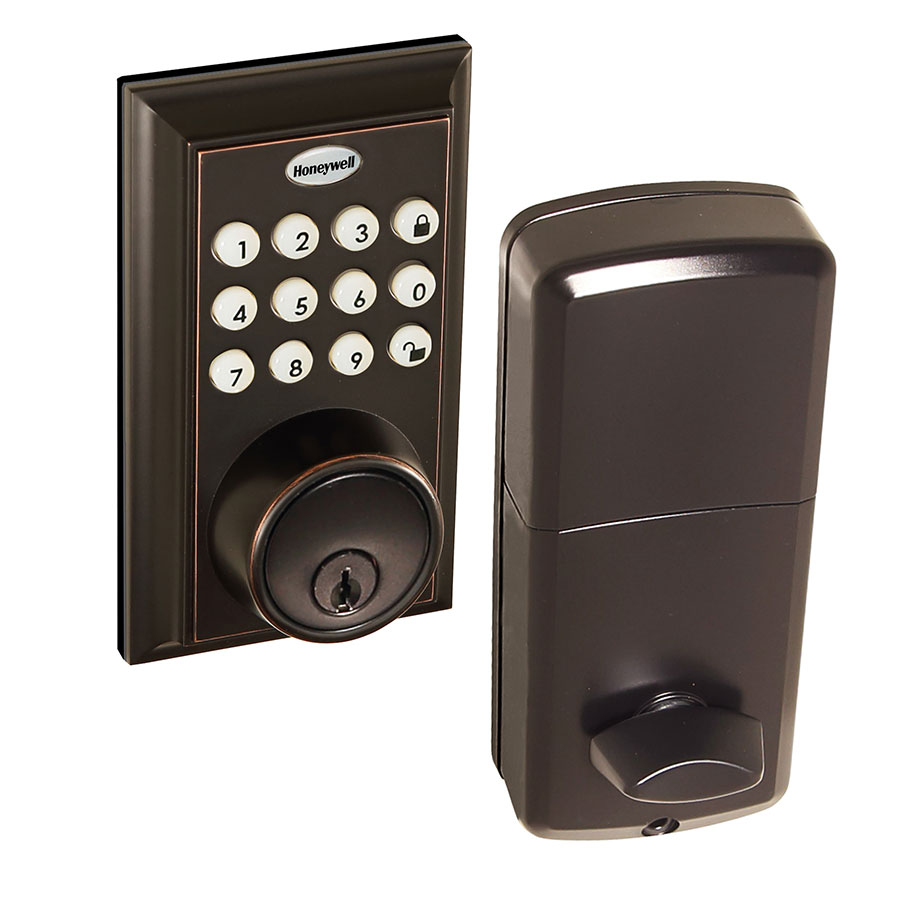 Honeywell Bluetooth Enabled Digital Deadbolt Door Lock With Keypad, Oil Rubbed Bronze, 8812409S - Image 3