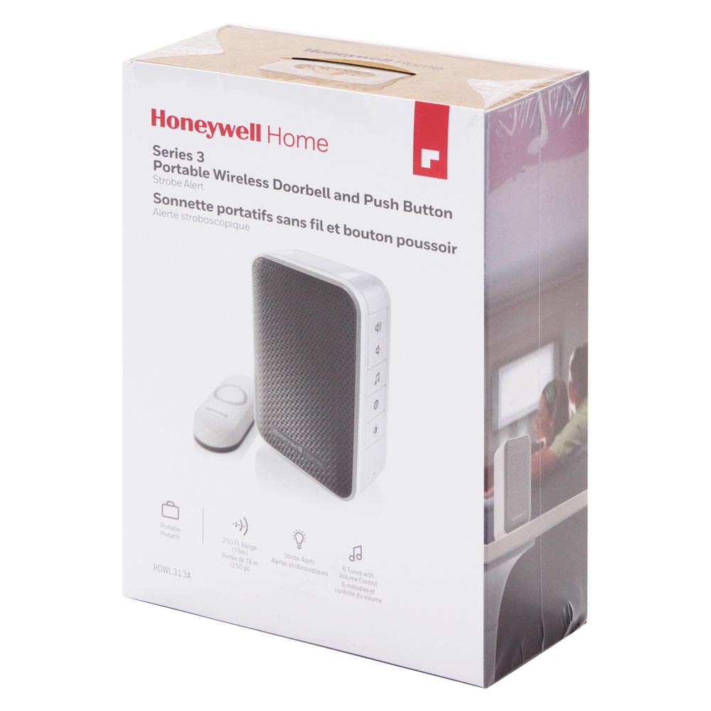 Honeywell Home 3 Series Portable Wireless Doorbell with Strobe Light and Push Button - RDWL313A - Image 6