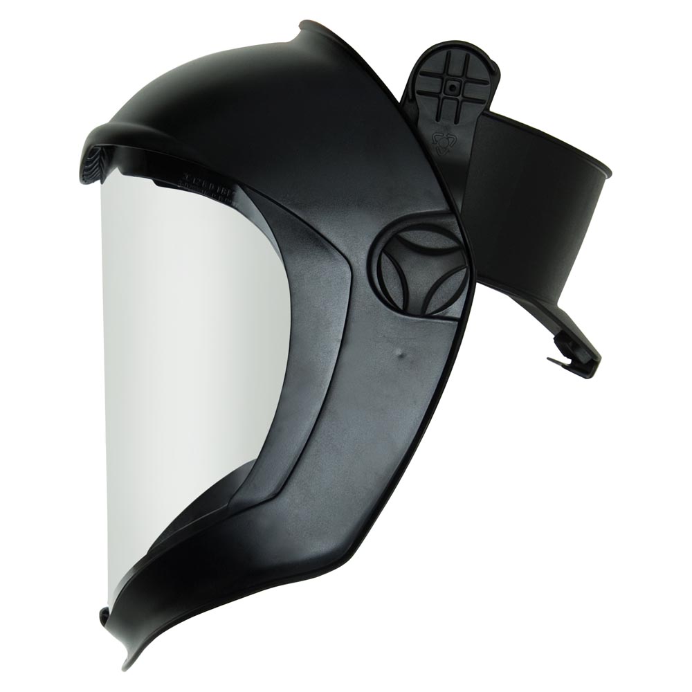 Uvex by Honeywell Bionic Face Shield with Hard Hat Adapter and Clear Polycarbonate Anti-Fog/Hardcoat Visor - S8515