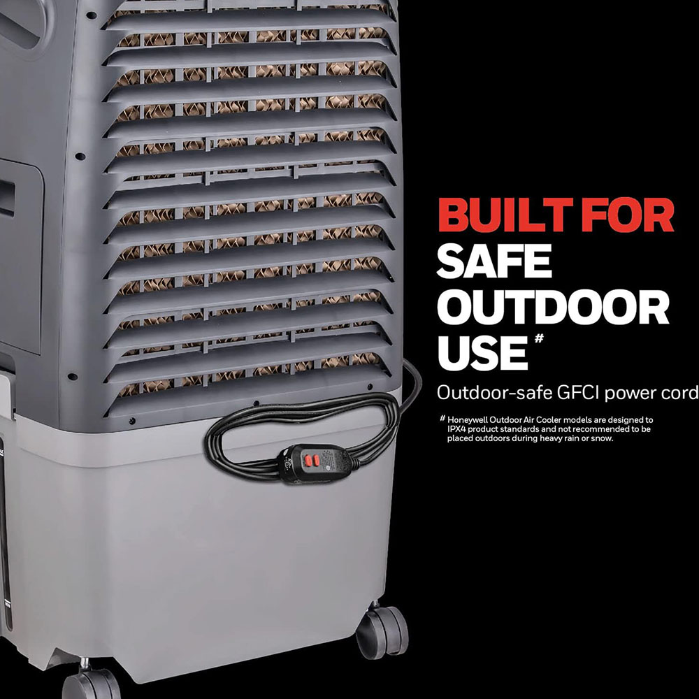 Honeywell CO30XE Indoor/Outdoor Evaporative Air Cooler, 525 CFM - 7.9 Gallon Tank, Gray - Image 5
