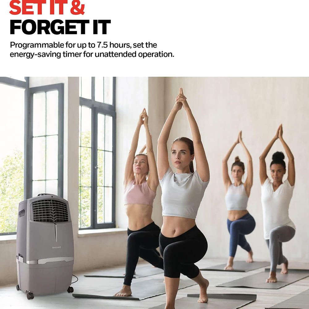 Honeywell CO30XE Indoor/Outdoor Evaporative Air Cooler, 525 CFM - 7.9 Gallon Tank, Gray - Image 8