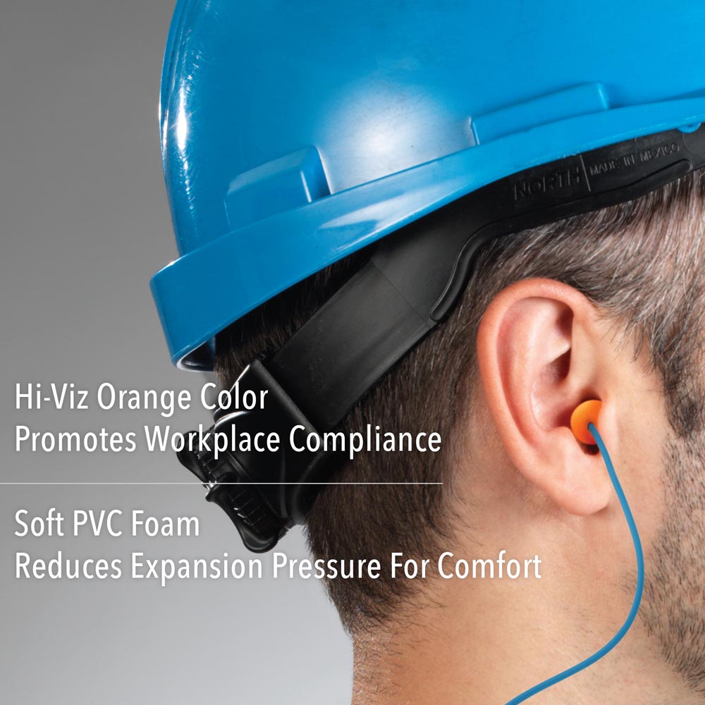 Howard Leight Firm Fit Corded Disposable Foam Earplugs, Polybag, 100-Pairs - Image 4
