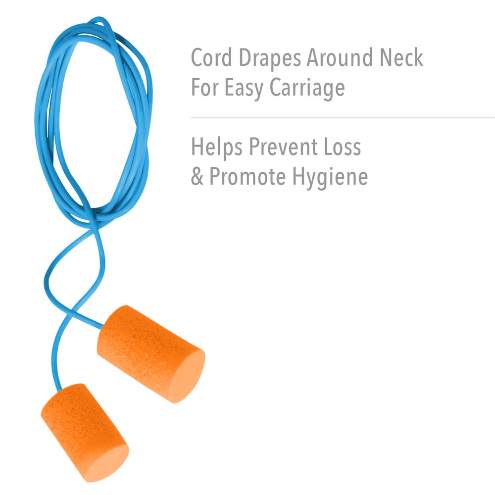 Howard Leight Firm Fit Corded Disposable Foam Earplugs, Polybag, 100-Pairs - Image 6