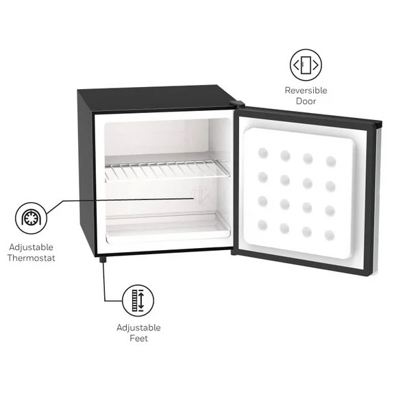 Honeywell Mini Compact Freezer For Countertops, Stainless Steel - H11MFS - Image 3