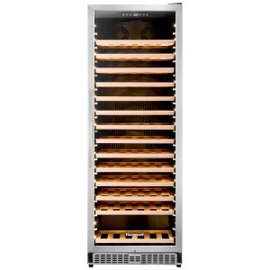 Honeywell 165 Bottle Large Freestanding Wine Cooler Refrigerator with Digital Wine Fridge Temperature Control, Stainless Steel - H165WCS