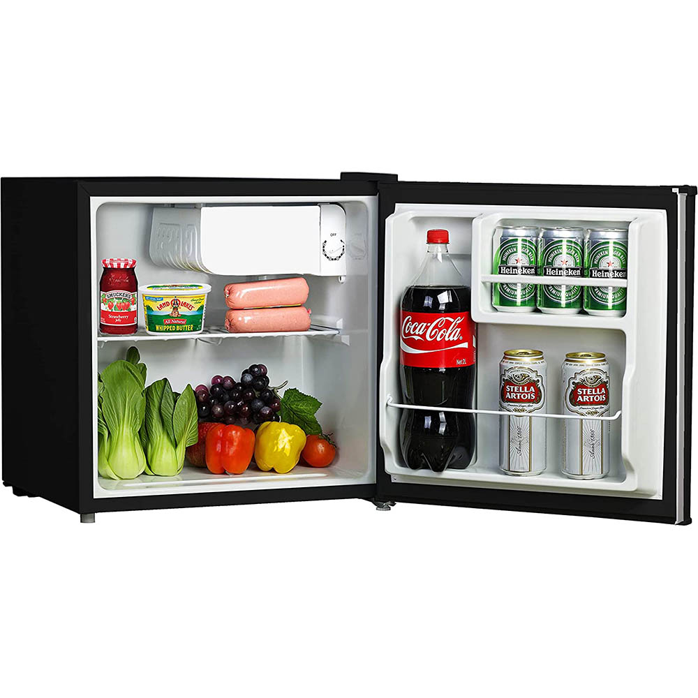 Honeywell Compact Refrigerator 1.6 Cu Ft Mini Fridge with Freezer, Stainless Steel - H16MRS - Image 3