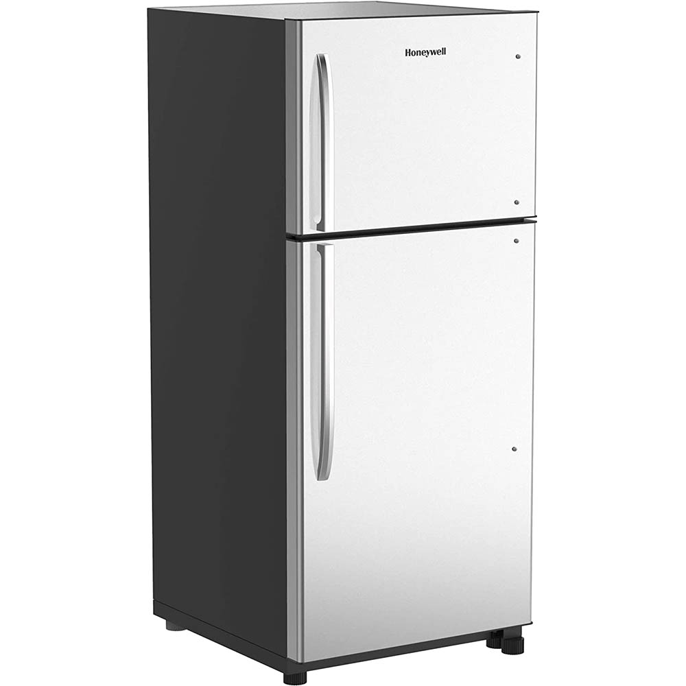 Honeywell 18 Cu Ft Refrigerator with Top Freezer, Stainless Steel - H18TFS - Image 2