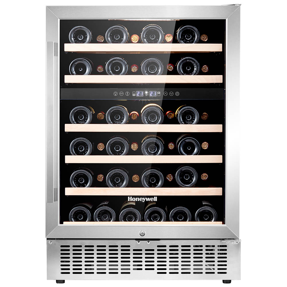 Honeywell 46 Bottle Dual Zone Compressor Wine Fridge with Touch Digital Temperature Control, Stainless Steel - H46WCS - Image 7