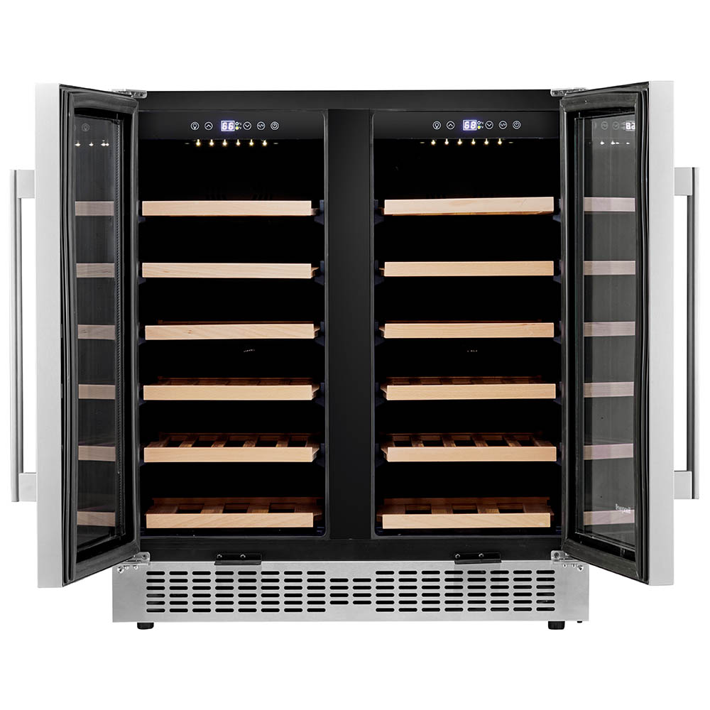 Honeywell 56 Bottle Dual Zone Compressor Wine Cooler Refrigerator, with Digital Wine Fridge Temperature Control, Stainless Steel - H56WCS - Image 3