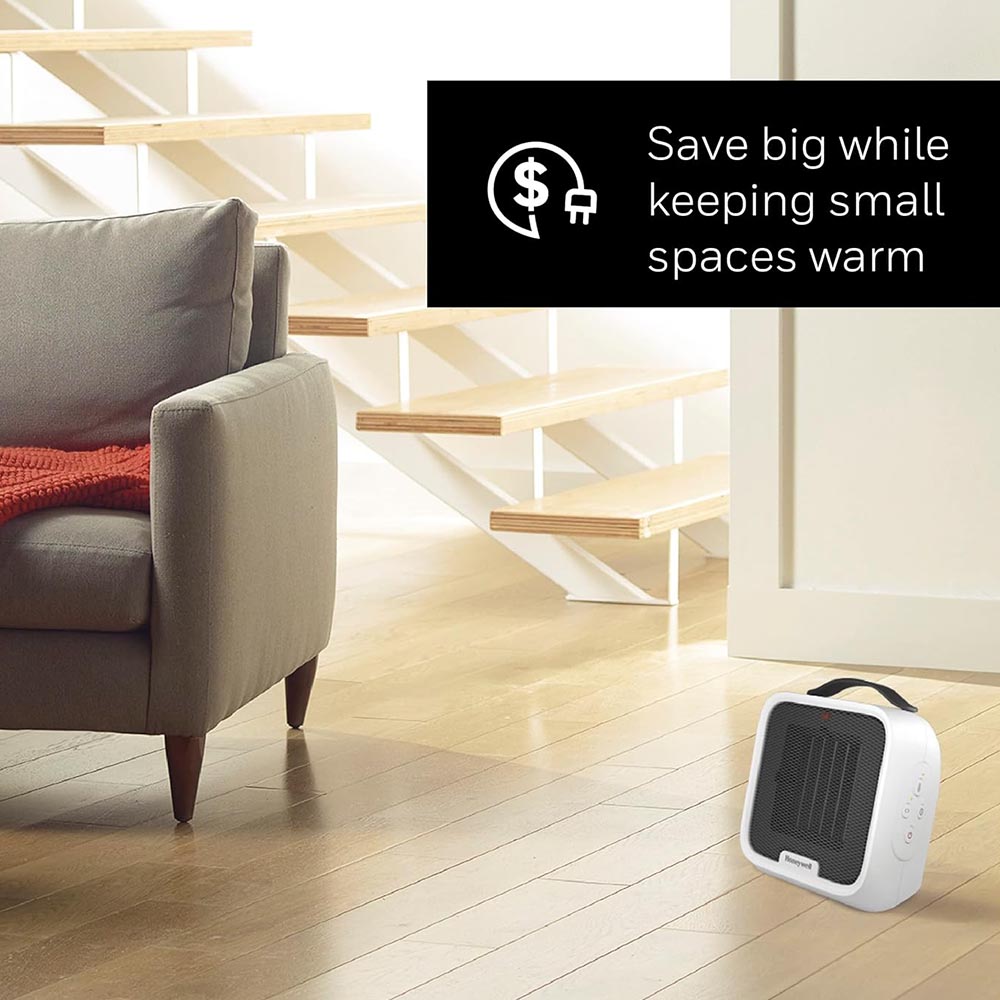 Honeywell UberHeat Plus Portable Ceramic Small Space Heater - White, HCE220W - Image 5