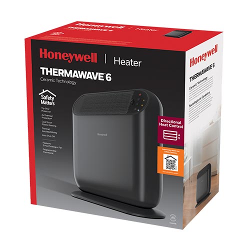 Honeywell ThermaWave 6 Ceramic Heater With Programmable Thermostat - Black, HCE870B - Image 4