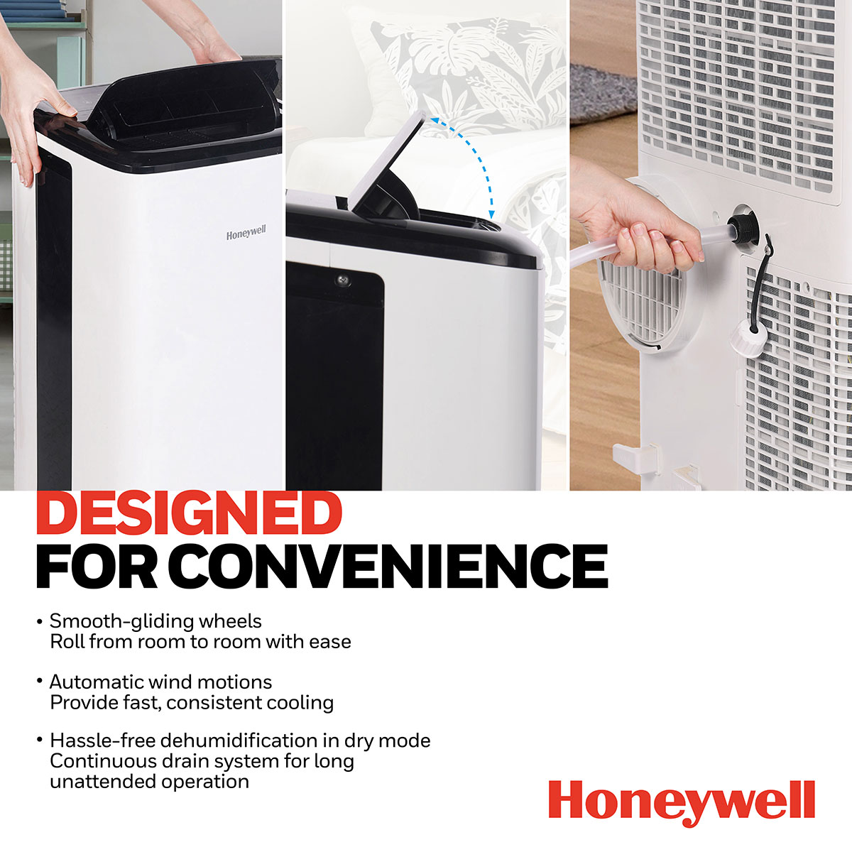 Honeywell 10,000 BTU Smart Wi-Fi Portable Air Conditioner, Dehumidifier and Fan, HF0CESVWK6 - Image 5