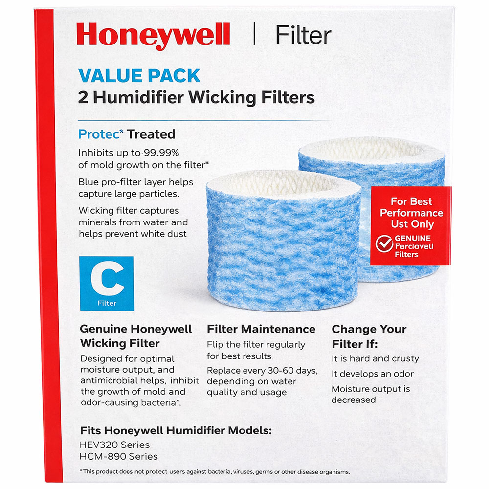 Honeywell HC888 Humidifier Filter Replacement, Wicking Filter C - 2 Pack - Image 2