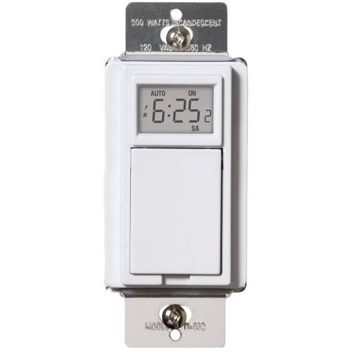 Honeywell Home Programmable Light Switch Timer, 40 Watt Minimum Lights Only - RPLS530A, White - Image 5