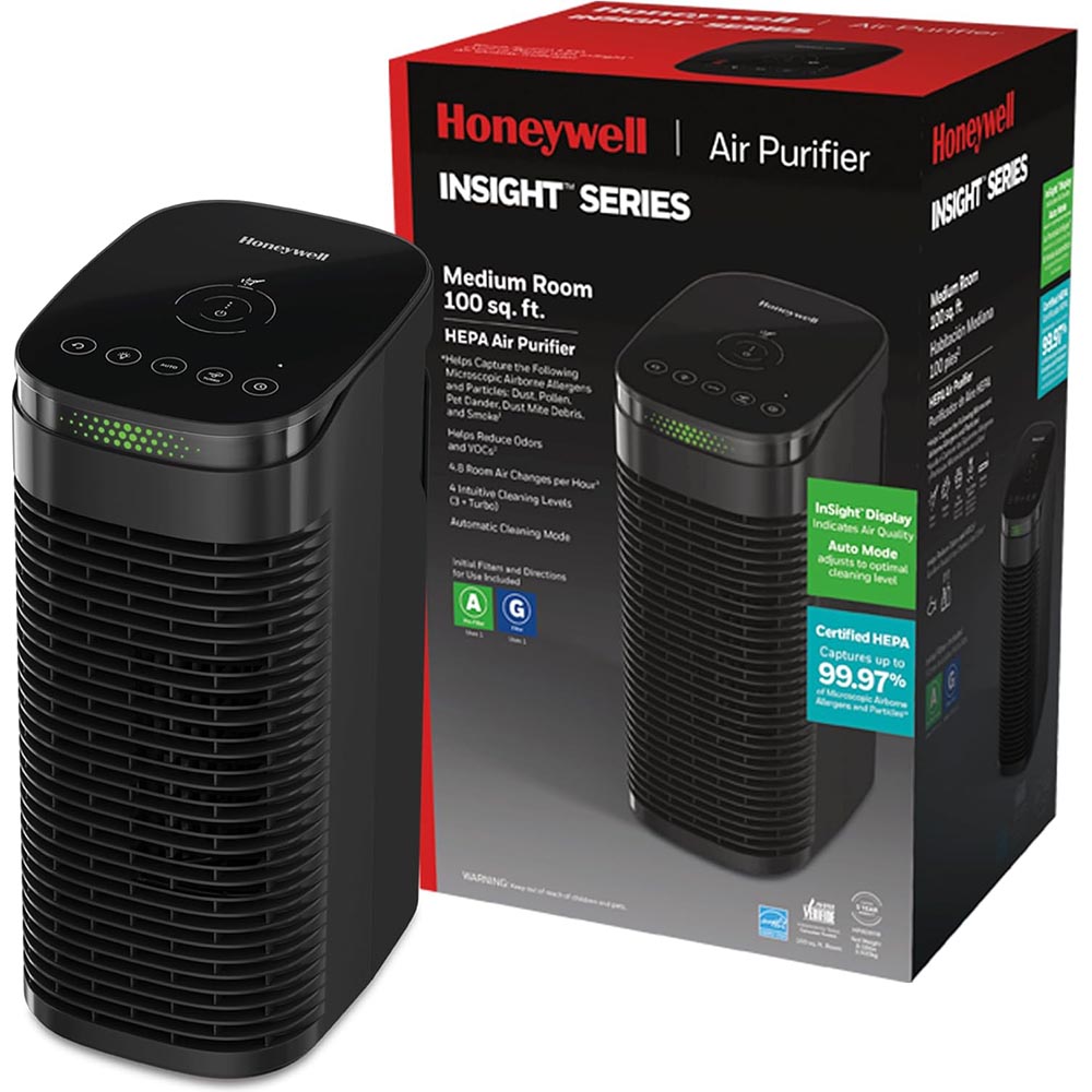 Honeywell Allergen Plus HEPA Tower Small Air Purifier - Black, HPA080B - Image 5