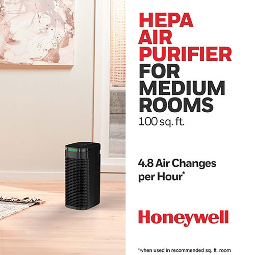 Honeywell Allergen Plus HEPA Tower Small Air Purifier - Black, HPA080B - Image 7