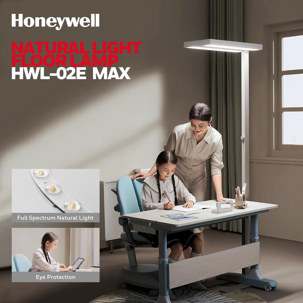 Honeywell Modern LED Floor Lamp, Sunturalux Eye-Care Tall Standing Light, 16000LM 4000K Natural Daylight - 02E-Max - Image 2