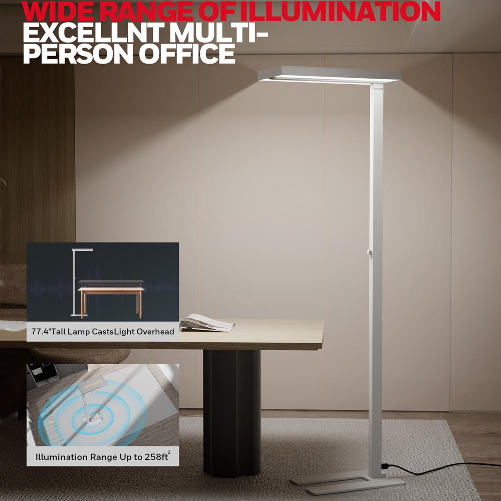 Honeywell Modern LED Floor Lamp, Sunturalux Eye-Care Tall Standing Light, 16000LM 4000K Natural Daylight - 02E-Max - Image 3