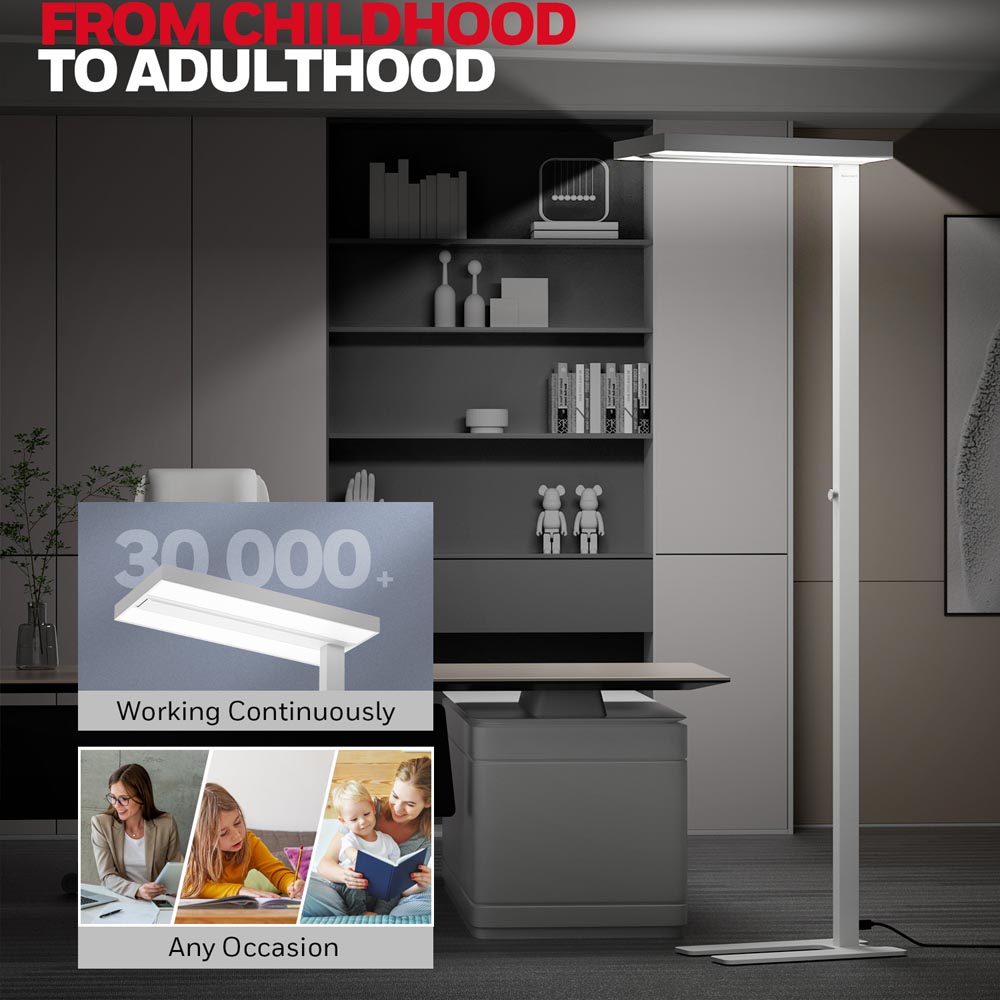 Honeywell Modern LED Floor Lamp, Sunturalux Eye-Care Tall Standing Light, 16000LM 4000K Natural Daylight - 02E-Max - Image 5