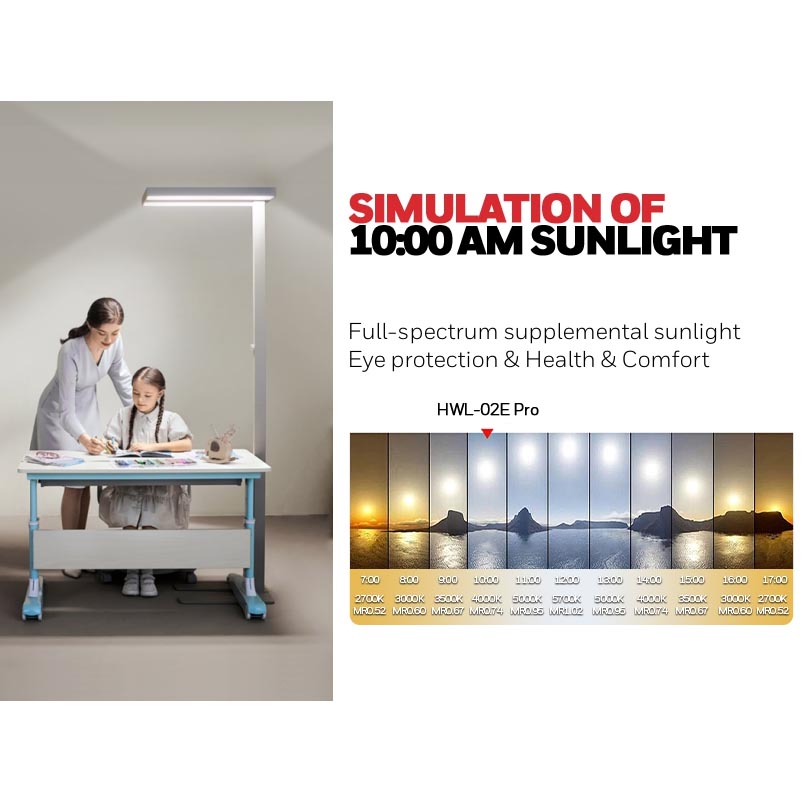 Honeywell Dual Light LED Eye Protection Floor Lamp, Natural Daylight, Modern Industrial Style - HWL-02E Pro - Image 8