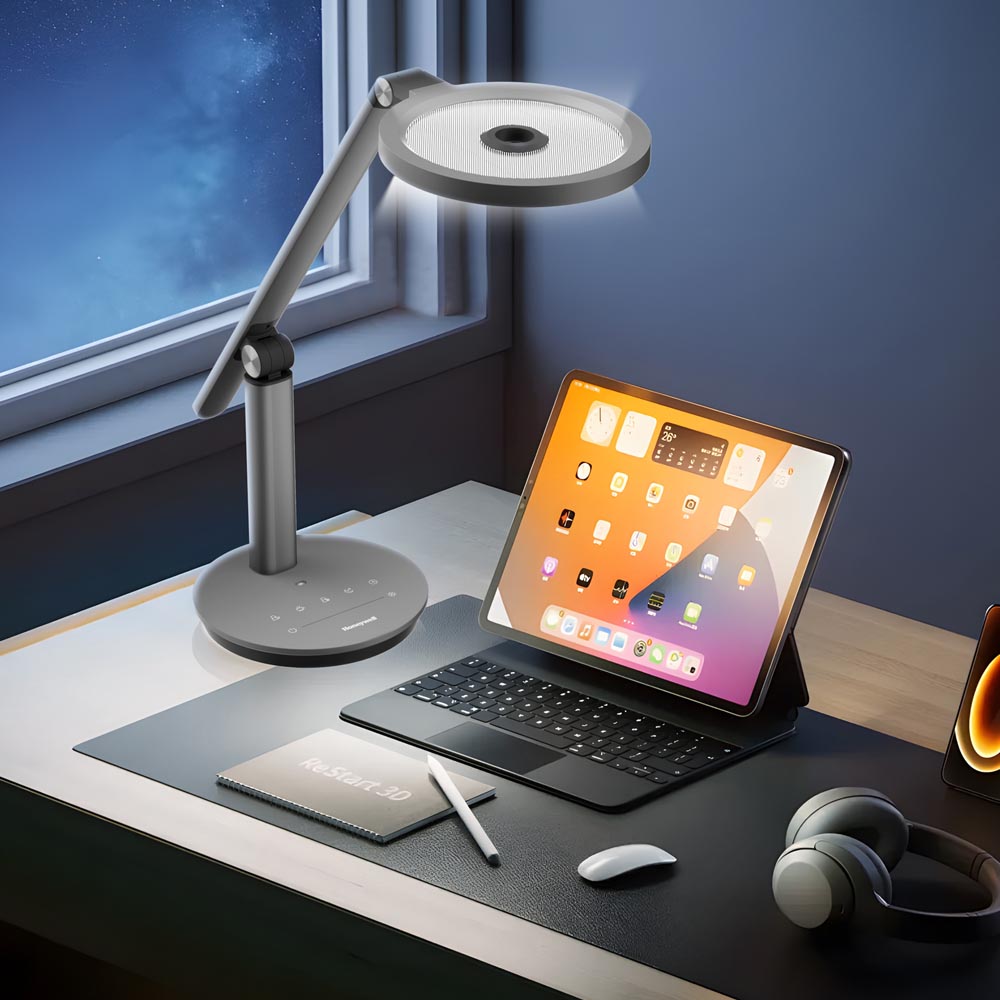 Honeywell H6 Desk Lamp with Touch Controls, Gray - Image 9