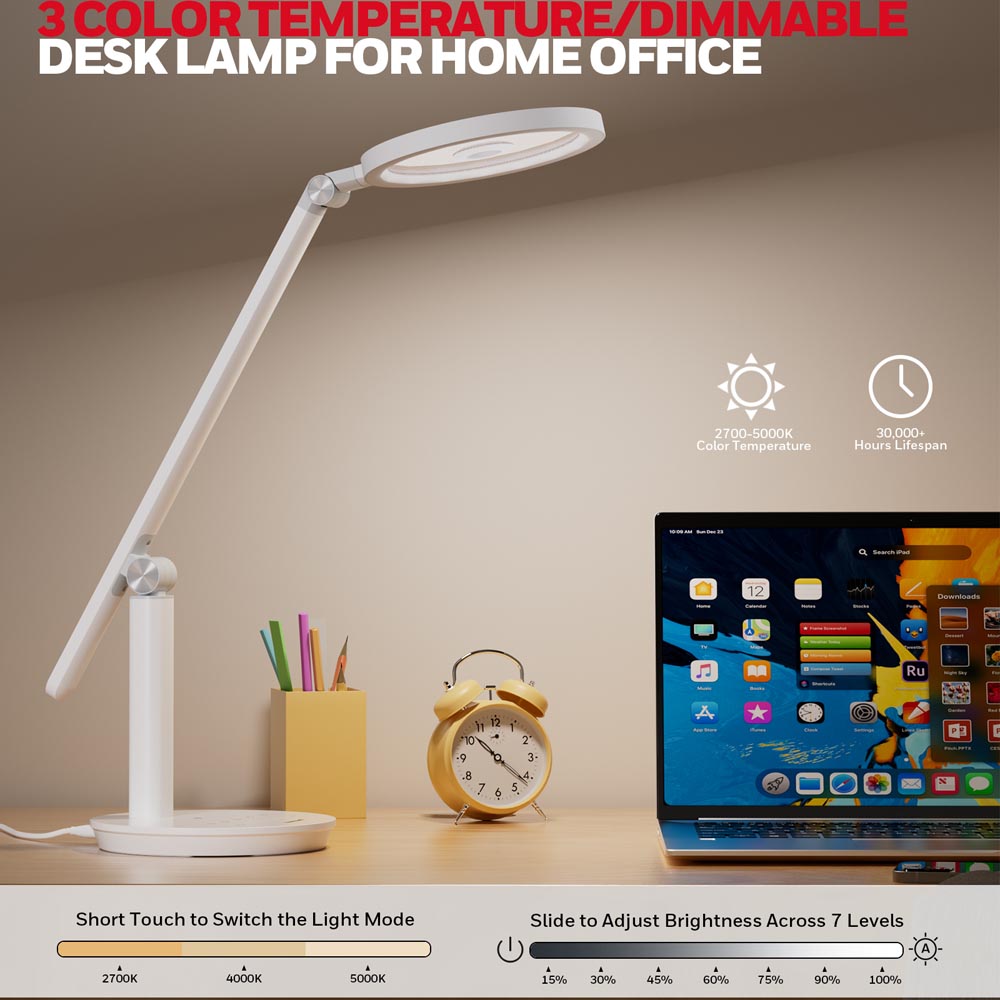 Honeywell H6 Desk Lamp with Touch Controls, White - Image 3