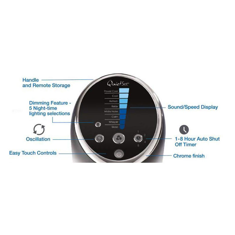 Honeywell QuietSet 8 Whole Room Oscillating Tower Fan - HYF290B - Image 4