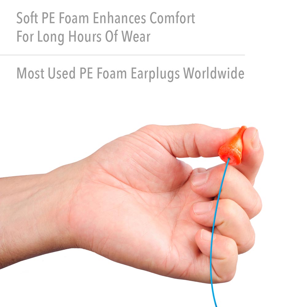 Howard Leight by Honeywell MAXIMUM Corded Disposable Foam Earplugs, 1000 Pairs - Image 3