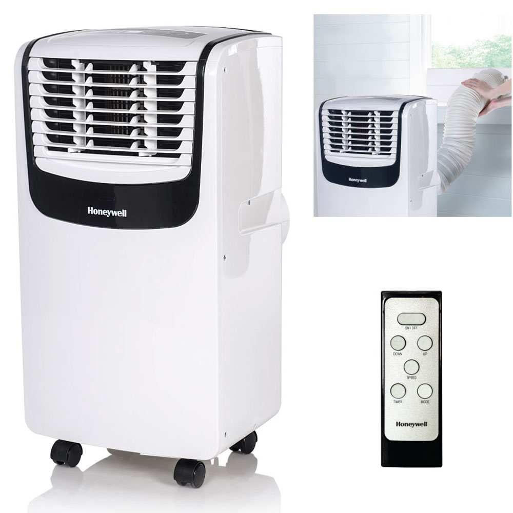 Honeywell 9,000 BTU Compact Portable Air Conditioner, Dehumidifier and Fan, White and Black, MO08CESWK6