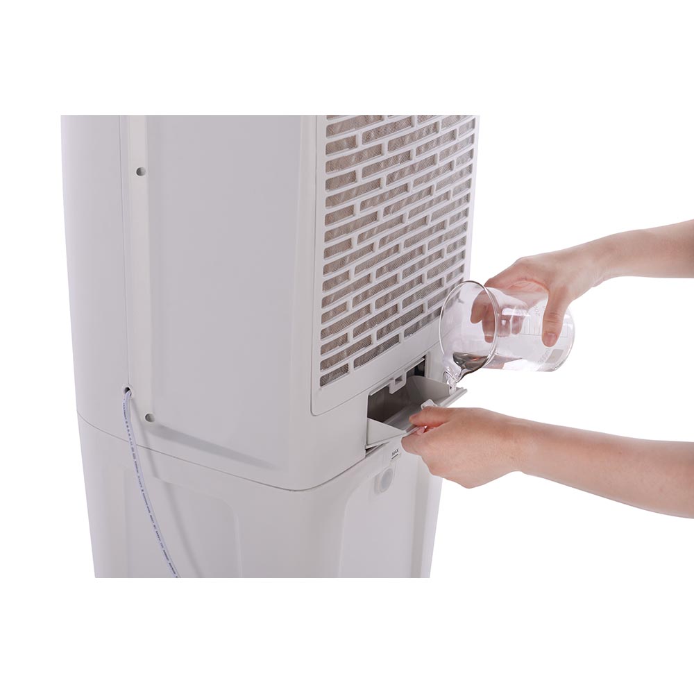 Honeywell TC30PEU Evaporative Tower Air Cooler with Fan and Humidifier, Washable Dust Filter, 470 CFM - 7.9 Gallon Tank, White - Image 4