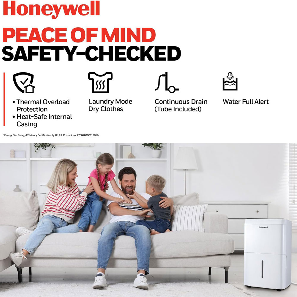 Honeywell TPFIT32WK 32 Pint Energy Star Portable Dehumidifier - Image 9